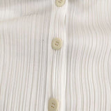 PLEATS PLEASE ISSEY MIYAKE プリーツ 羽織 PP63-JJ201 ポリエステル ブラウス シャツ オフホワイト レディース プリーツプリーズ【中古】5-0301M∞