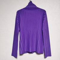 PLEATS PLEASE ISSEY MIYAKE プリーツ ハイネック タートルネック PP73-FK344 長袖Ｔシャツ カットソー ロンＴ パープル レディース プリーツプリーズ【中古】4-1002M∞