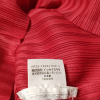 PLEATS PLEASE ISSEY MIYAKE プリーツ ハイネック タートルネック PP83-FK356 長袖Ｔシャツ カットソー ロンＴ レッド レディース プリーツプリーズ【中古】4-1002M∞