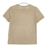 MHL. 595-9168501 PRINTED COTTON JERSEY ロゴ 半袖Ｔシャツ カットソー ベージュ レディース エムエイチエル【中古】5-0720S∞