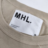 MHL. 595-9168501 PRINTED COTTON JERSEY ロゴ 半袖Ｔシャツ カットソー ベージュ レディース エムエイチエル【中古】5-0720S∞