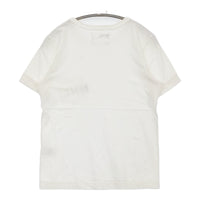 MHL. 595-9168501 PRINTED COTTON JERSEY サイズ3 ロゴ ポケット 半袖Ｔシャツ カットソー ホワイト レディース エムエイチエル【中古】5-0708S♪