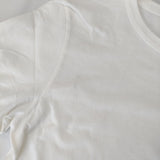 MHL. 595-9168501 PRINTED COTTON JERSEY サイズ3 ロゴ ポケット 半袖Ｔシャツ カットソー ホワイト レディース エムエイチエル【中古】5-0708S♪