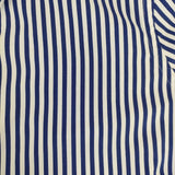 RALPH LAUREN スーパースリムフィット ストライプ 9 半袖シャツ ブルー ホワイト レディース ラルフローレン【中古】5-0702S∞