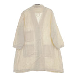 Lin francais d'antan ミドルコート ジャケット ヘンプ コート ベージュ キナリ レディース ランフランセダンタン【中古】5-0504M∞