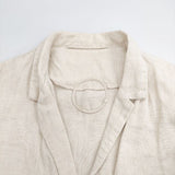 Lin francais d'antan ミドルコート ジャケット ヘンプ コート ベージュ キナリ レディース ランフランセダンタン【中古】5-0504M∞