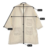 Lin francais d'antan ミドルコート ジャケット ヘンプ コート ベージュ キナリ レディース ランフランセダンタン【中古】5-0504M∞