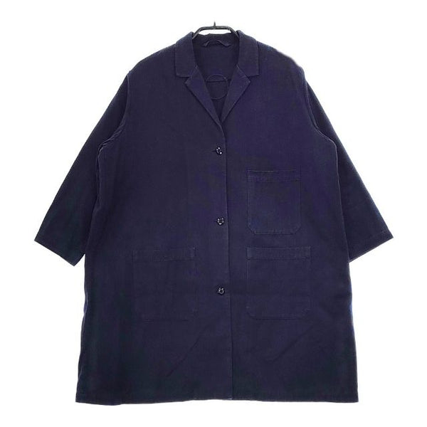 Lin francais d'antan コットン ミドルコート ジャケット コート ネイビー レディース ランフランセダンタン【中古】5-0504M∞