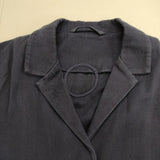 Lin francais d'antan コットン ミドルコート ジャケット コート ネイビー レディース ランフランセダンタン【中古】5-0504M∞