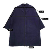 Lin francais d'antan コットン ミドルコート ジャケット コート ネイビー レディース ランフランセダンタン【中古】5-0504M∞