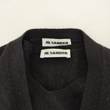 JIL SANDER カシミヤ ノースリーブニット アンサンブル サイズ34 カーディガン ブラック レディース ジルサンダー【中古】4-0924T♪