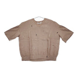 mina perhonen abs1224 sunny hole サイズ36 定価52800円 Vネック ブラウス シャツ ブラウン レディース ミナペルホネン【中古】5-0223S♪