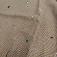 mina perhonen abs1224 sunny hole サイズ36 定価52800円 Vネック ブラウス シャツ ブラウン レディース ミナペルホネン【中古】5-0223S♪