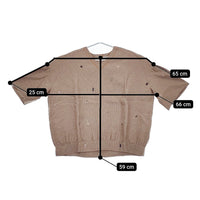 mina perhonen abs1224 sunny hole サイズ36 定価52800円 Vネック ブラウス シャツ ブラウン レディース ミナペルホネン【中古】5-0223S♪
