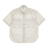 MHL. GARMENT DYE COTTON POPLIN 596-3150553 半袖シャツ 23SS オフホワイト メンズ エムエイチエル【中古】5-0623S∞