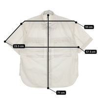 MHL. GARMENT DYE COTTON POPLIN 596-3150553 半袖シャツ 23SS オフホワイト メンズ エムエイチエル【中古】5-0623S∞