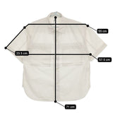 MHL. GARMENT DYE COTTON POPLIN 596-3150553 半袖シャツ 23SS オフホワイト メンズ エムエイチエル【中古】5-0623S∞