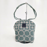 mina perhonen 未使用品 muffin bag 刺繍 anemone tambouine acs9856 トートバッグ グリーン ライトピンク レディース ミナペルホネン【中古】5-0207G◆