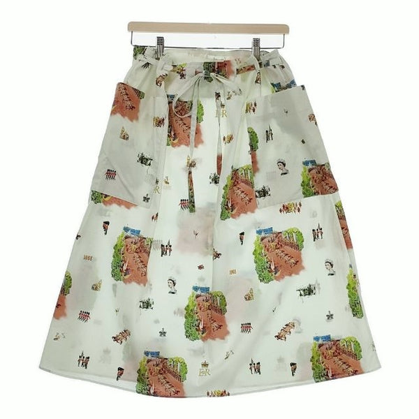 R&D.M.Co- 6166 HERITAGE STRING SKIRT 定価44000円 ロングスカート ホワイト系 レディース オールドマンズテーラー【中古】4-0831M♪