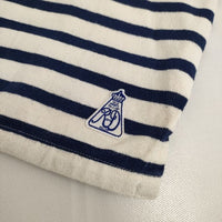 R&D.M.Co- ベロアリボン ノースリーブ ボーダー チュニック Ｔシャツ カットソー キナリ ネイビー レディース オールドマンズテーラー【中古】5-0720S∞