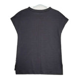 45R/45rpm ラミーカノコロングTシャツ 定価17600円 半袖Ｔシャツ カットソー 濃紺 ネイビー レディース フォーティーファイブアールピーエム【中古】5-0720S∞