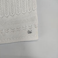 45R/45rpm ニットレースCARDIGAN 定価35200円 コットン カーディガン ホワイト レディース フォーティーファイブアールピーエム【中古】5-0410M∞