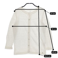 45R/45rpm ニットレースCARDIGAN 定価35200円 コットン カーディガン ホワイト レディース フォーティーファイブアールピーエム【中古】5-0410M∞