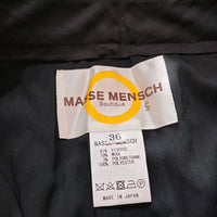 MASSE MENSCH スラックス センタープレス サイズ36 パンツ ブラック レディース マッセメンシュ【中古】4-1001M△