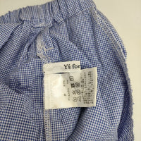 Y's for living シアサッカー コットン ロングスカート ブルー ホワイト レディース ワイズフォーリビング/Yohji【中古】5-0410M∞