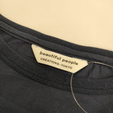 beautiful people ロゴプリント 半袖Ｔシャツ カットソー ネイビー レディース ビューティフルピープル【中古】5-0706S∞