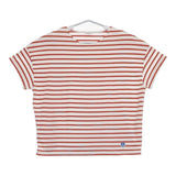 ORCIVAL ボーダー ワイドボートネック 半袖Ｔシャツ カットソー ホワイト レッド レディース オーシバル/オーチバル【中古】5-0706S∞