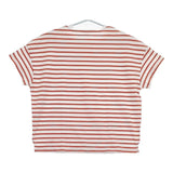 ORCIVAL ボーダー ワイドボートネック 半袖Ｔシャツ カットソー ホワイト レッド レディース オーシバル/オーチバル【中古】5-0706S∞