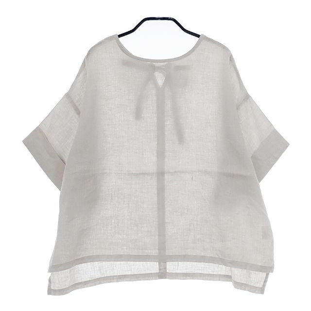 品揃え豊富で fog linen work リネン リトアニア製 半袖 ブラウス シャツ トップス