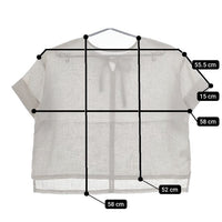 fog linen work リネン リトアニア製 半袖 ブラウス シャツ ライトグレー レディース フォグリネンワーク【中古】5-0410S∞