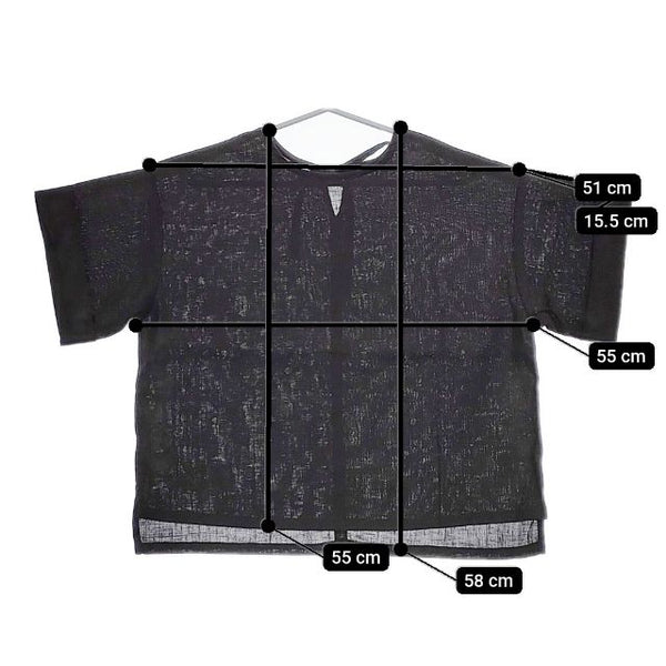 fog linen work リネン リトアニア製 半袖 ブラウス シャツ