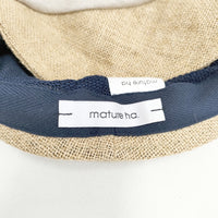 mature ha jute drape cap ジュートドレープキャップ 帽子 キャップ ベージュ レディース マチュアーハ【中古】5-0605S◎