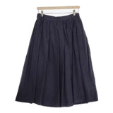 Paul Harnden Pleat Skirt DSM購入ウールストライププリーツスカート M ロングスカート ネイビー レディース ポールハーデン【中古】4-0831T♪