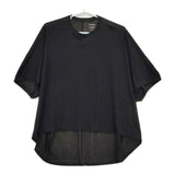 1dozen ペーパーコットン ワイド 半袖Ｔシャツ カットソー ブラック レディース イチダース【中古】5-0706S∞