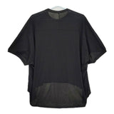 1dozen ペーパーコットン ワイド 半袖Ｔシャツ カットソー ブラック レディース イチダース【中古】5-0706S∞