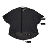 1dozen ペーパーコットン ワイド 半袖Ｔシャツ カットソー ブラック レディース イチダース【中古】5-0706S∞