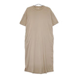 humoresque relax dress IS1101 半袖 コットン ワンピース ベージュ レディース ユーモレスク【中古】5-0601S∞