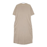 humoresque relax dress IS1101 半袖 コットン ワンピース ベージュ レディース ユーモレスク【中古】5-0601S∞