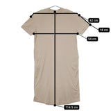 humoresque relax dress IS1101 半袖 コットン ワンピース ベージュ レディース ユーモレスク【中古】5-0601S∞