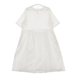 Masnou design Mason design マスノウデザイン 半袖 コットンシルク ドレス ワンピース オフホワイト レディース【中古】5-0706S∞