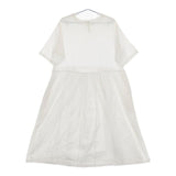 Masnou design Mason design マスノウデザイン 半袖 コットンシルク ドレス ワンピース オフホワイト レディース【中古】5-0706S∞