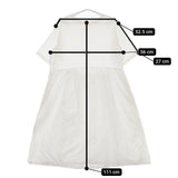 Masnou design Mason design マスノウデザイン 半袖 コットンシルク ドレス ワンピース オフホワイト レディース【中古】5-0706S∞