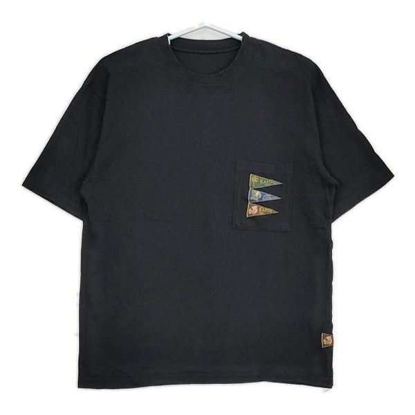 KAPITAL 天竺4フラッグス ポケット S 半袖Ｔシャツ カットソー ブラック レディース キャピタル【中古】5-0706S∞