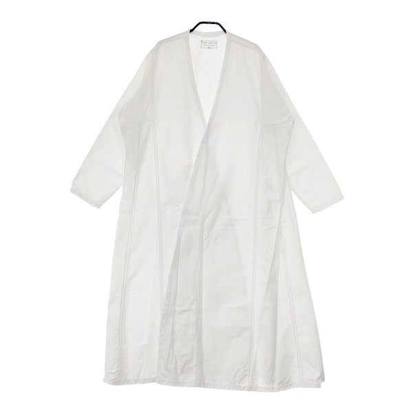Khadi and Co コットンガウンコート 羽織 サイズM BESS NIELSEN POONAM DRESS コート ホワイト レディース カディ アンド コー【中古】5-0321M△