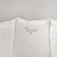 Khadi and Co コットンガウンコート 羽織 サイズM BESS NIELSEN POONAM DRESS コート ホワイト レディース カディ アンド コー【中古】5-0321M△