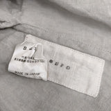 suro リネン Vネック ギャザー 半袖ドレス ワンピース ライトグレー レディース スロ【中古】5-0706S∞